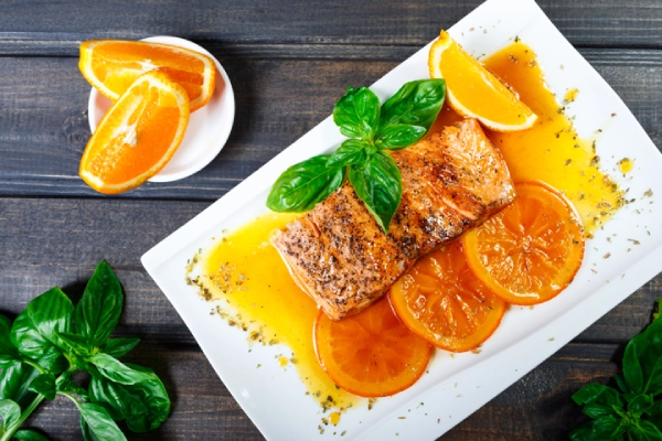 Cá hồi sốt cam - Món ngon cho người bị rối loạn tiêu hóa