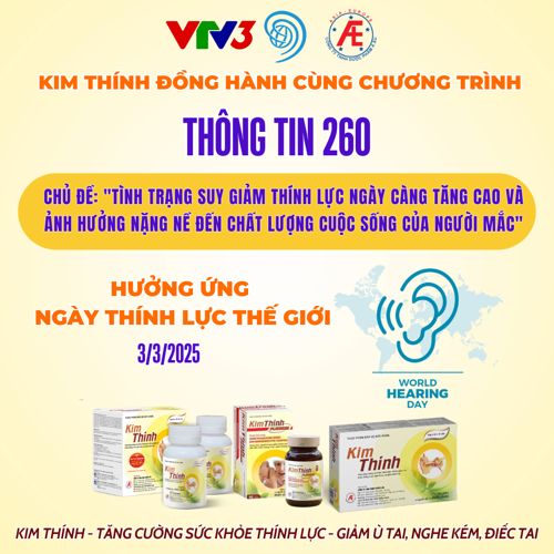 Kim Thính phát sóng trên VTV3 trong chương trình Thông tin 260